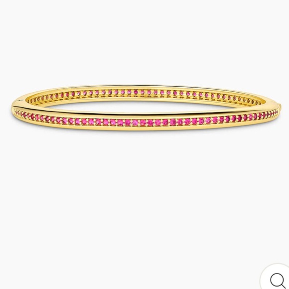 NWT Gorjana Paseo Shimmer Cuff in Fuschia and Gold - Picture 2 of 5